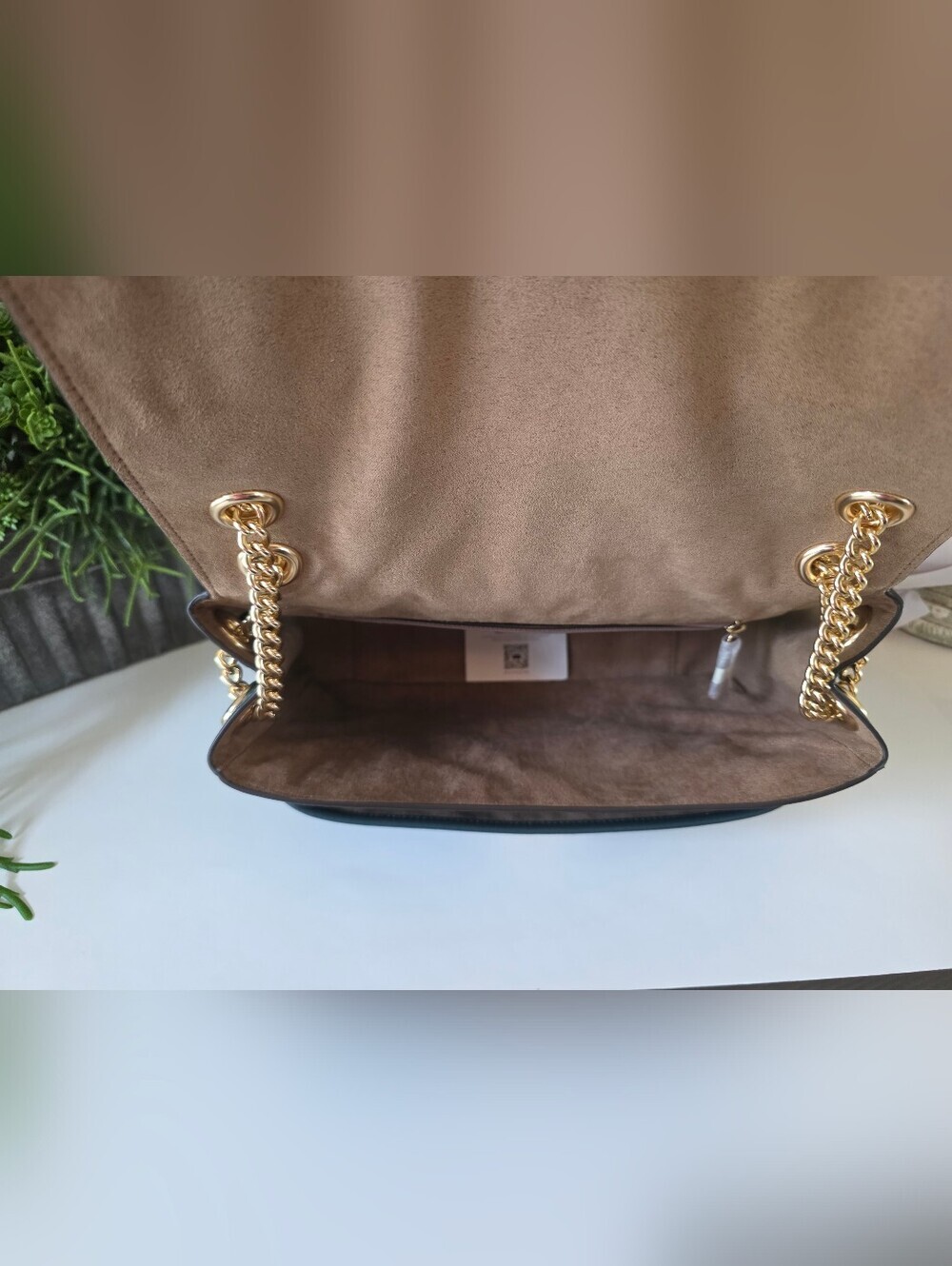 Coach Elodie Dark Teal Smooth Leather Crossbody/Shoulder Bag Gold Chain NWT - Picture 13 of 15